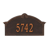 Whitehall Roselyn Arch Grande Wall 1-Line Personalized Address Plaque - Oil-Rubbed Bronze