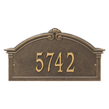 Whitehall Roselyn Arch Grande Wall 1-Line Personalized Address Plaque - Bronze/Gold