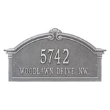 Whitehall Roselyn Arch Grande Wall 2-Line Personalized Address Plaque - Pewter/Silver