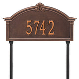 Whitehall Roselyn Arch Grande Lawn 1-Line Personalized Address Plaque - Antique Copper