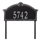 Whitehall Roselyn Arch Grande Lawn 1-Line Personalized Address Plaque - Black/Silver