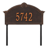 Whitehall Roselyn Arch Grande Lawn 1-Line Personalized Address Plaque - Oil-Rubbed Bronze