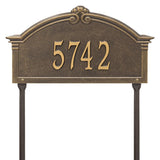 Whitehall Roselyn Arch Grande Lawn 1-Line Personalized Address Plaque - Bronze/Gold