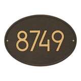Whitehall Hawthorne Modern Wall 1-Line Personalized Address Plaque - Aged Bronze