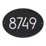 Whitehall Hawthorne Modern Wall 1-Line Personalized Address Plaque - Black/Silver