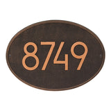 Whitehall Hawthorne Modern Wall 1-Line Personalized Address Plaque - Oil-Rubbed Bronze