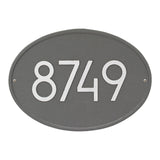 Whitehall Hawthorne Modern Wall 1-Line Personalized Address Plaque - Pewter/Silver