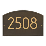 Whitehall Legacy Modern Wall 1-Line Personalized Address Plaque - Aged Bronze