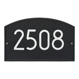 Whitehall Legacy Modern Wall 1-Line Personalized Address Plaque - Black/Silver