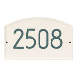Whitehall Legacy Modern Wall 1-Line Personalized Address Plaque - Coastal Green