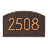 Whitehall Legacy Modern Wall 1-Line Personalized Address Plaque - Oil-Rubbed Bronze
