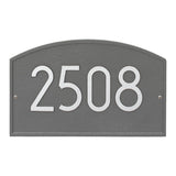 Whitehall Legacy Modern Wall 1-Line Personalized Address Plaque - Pewter/Silver