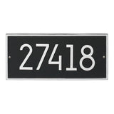 Whitehall Hartford Modern Wall 1-Line Personalized Address Plaque - Black/Silver