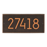Whitehall Hartford Modern Wall 1-Line Personalized Address Plaque - Oil-Rubbed Bronze