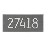 Whitehall Hartford Modern Wall 1-Line Personalized Address Plaque - Pewter/Silver