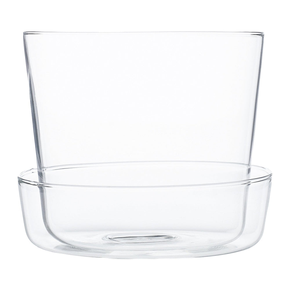 Glass with Saucer Pots By Accent Decor