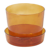 Glass with Saucer Pots By Accent Decor