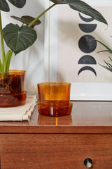 Glass with Saucer Pots By Accent Decor