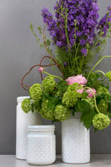 Hobnail Glass Decorative Jars By Accent Decor