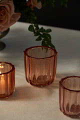 Tanger Ribbed Textured Votive Candleholders By Accent Decor