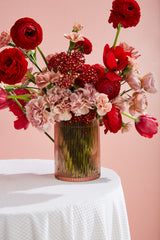 Bellini Ribbed Glass Vases By Accent Decor