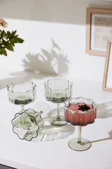 Floret Glass Decorative Drinkware By Accent Decor