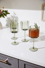 Floret Glass Decorative Drinkware By Accent Decor