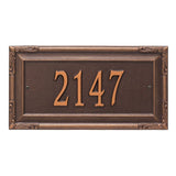 Whitehall Gardengate Grande Wall 1-Line Personalized Address Plaque - Antique Copper