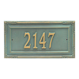 Whitehall Gardengate Grande Wall 1-Line Personalized Address Plaque - Bronze/Verdigris