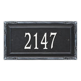 Whitehall Gardengate Grande Wall 1-Line Personalized Address Plaque - Black/White