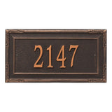 Whitehall Gardengate Grande Wall 1-Line Personalized Address Plaque - Oil-Rubbed Bronze