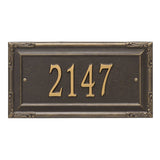 Whitehall Gardengate Grande Wall 1-Line Personalized Address Plaque - Bronze/Gold