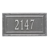 Whitehall Gardengate Grande Wall 1-Line Personalized Address Plaque - Pewter/Silver