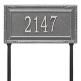Whitehall Gardengate Grande Lawn 1-Line Personalized Address Plaque - Pewter/Silver