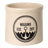 Whitehall Anchor Established Personalized Crock - Bristol Crock With Black Etching