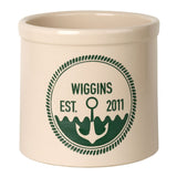 Whitehall Anchor Established Personalized Crock - Bristol Crock With Green Etching