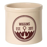 Whitehall Anchor Established Personalized Crock - Bristol Crock With Red Etching