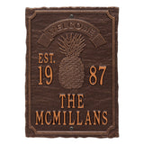 Whitehall Antebellum Welcome Anniversary Personalized Plaque - Antique Copper