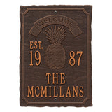 Whitehall Antebellum Welcome Anniversary Personalized Plaque - Oil-Rubbed Bronze