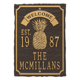 Whitehall Antebellum Welcome Anniversary Personalized Plaque - Bronze/Gold