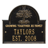 Whitehall Family Tree Anniversary Wedding Personalized Plaque - Black/Gold