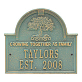 Whitehall Family Tree Anniversary Wedding Personalized Plaque - Bronze Verdigris