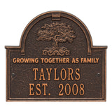 Whitehall Family Tree Anniversary Wedding Personalized Plaque - Oil-Rubbed Bronze