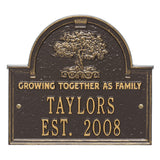 Whitehall Family Tree Anniversary Wedding Personalized Plaque - Bronze/Gold