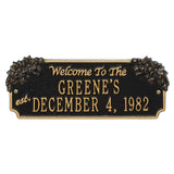 Whitehall Daisy Welcome Anniversary Personalized Plaque - Black/Gold