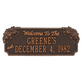 Whitehall Daisy Welcome Anniversary Personalized Plaque - Oil-Rubbed Bronze