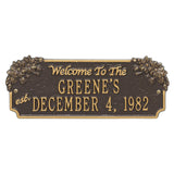 Whitehall Daisy Welcome Anniversary Personalized Plaque - Bronze/Gold