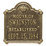 Whitehall Chatham Anniversary Wedding Personalized Plaque - Antique Brass