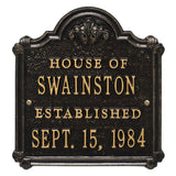 Whitehall Chatham Anniversary Wedding Personalized Plaque - Black/Gold