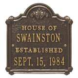 Whitehall Chatham Anniversary Wedding Personalized Plaque - Bronze/Gold